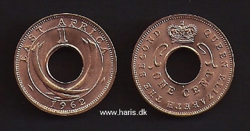 Picture of BRITISH EAST AFRICA 1 Cent 1962 KM35 UNC