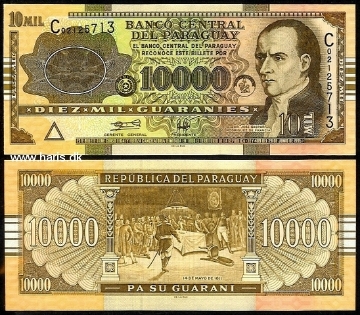 Picture of PARAGUAY 10.000 Guaranies 2004 P224a UNC
