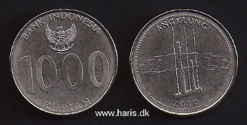 Picture of INDONESIA 1000 Rupiah 2010 KM new UNC