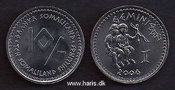 Picture of SOMALILAND 10 Shillings 2006 Gemini KM 11 UNC
