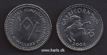 Picture of SOMALILAND 10 Shillings 2006 Capricorn KM 18 UNC