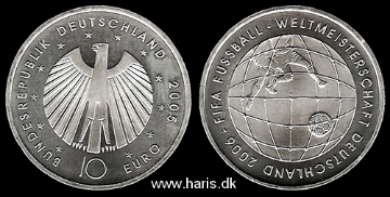 Picture of GERMANY 10 Euro 2005 J Comm. Silver KM243 UNC