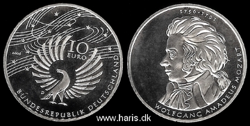 Picture of GERMANY 10 Euro 2006 D Comm. Silver KM248 UNC