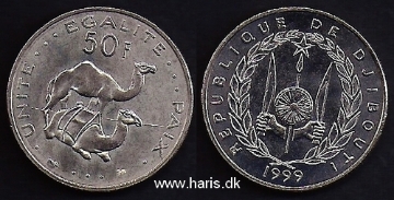 Picture of DJIBOUTI 50 Francs 1999 KM25 UNC