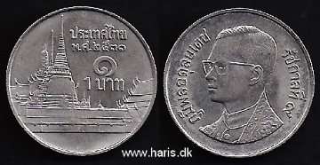 Picture of THAILAND 1 Baht BE2531 (1988) KM183 aUNC