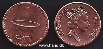 Picture of FIJI 1 Cent 2001 KM49a UNC
