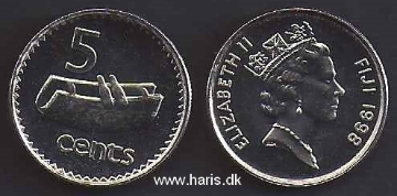 Picture of FIJI 5 Cents 1998 KM51a UNC