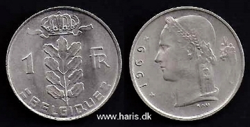 Picture of BELGIUM 1 Franc 1969 KM142.1 aUNC/UNC
