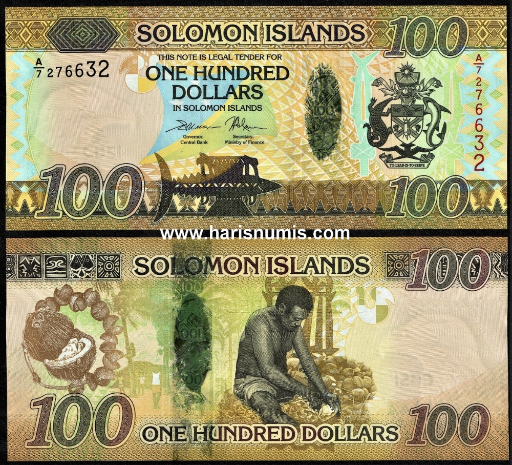 Picture of SOLOMON ISLANDS 100 Dollars ND(2015) P 36 UNC