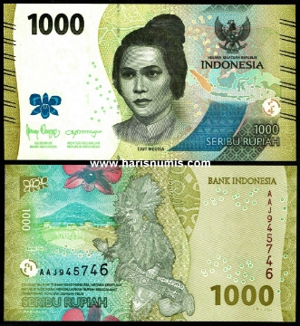 Picture of INDONESIA 1000 Rupiah 2022 P 162 10 pcs. Bulk Sale UNC
