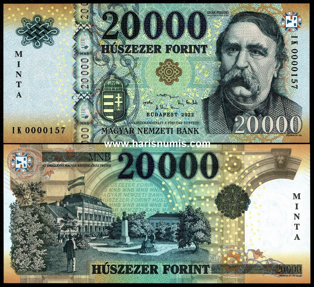 Picture of HUNGARY 20.000 Forint 2022 Specimen P 207fs UNC