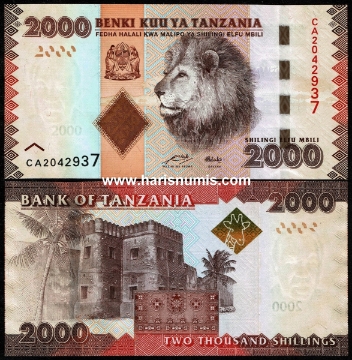 Picture of TANZANIA 2000 Shillings ND(2010) P42a UNC