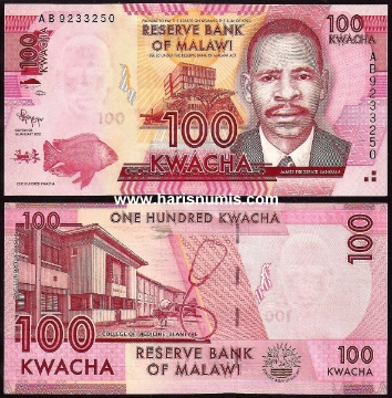 Picture of MALAWI 100 Kwacha 2012 P 59a UNC