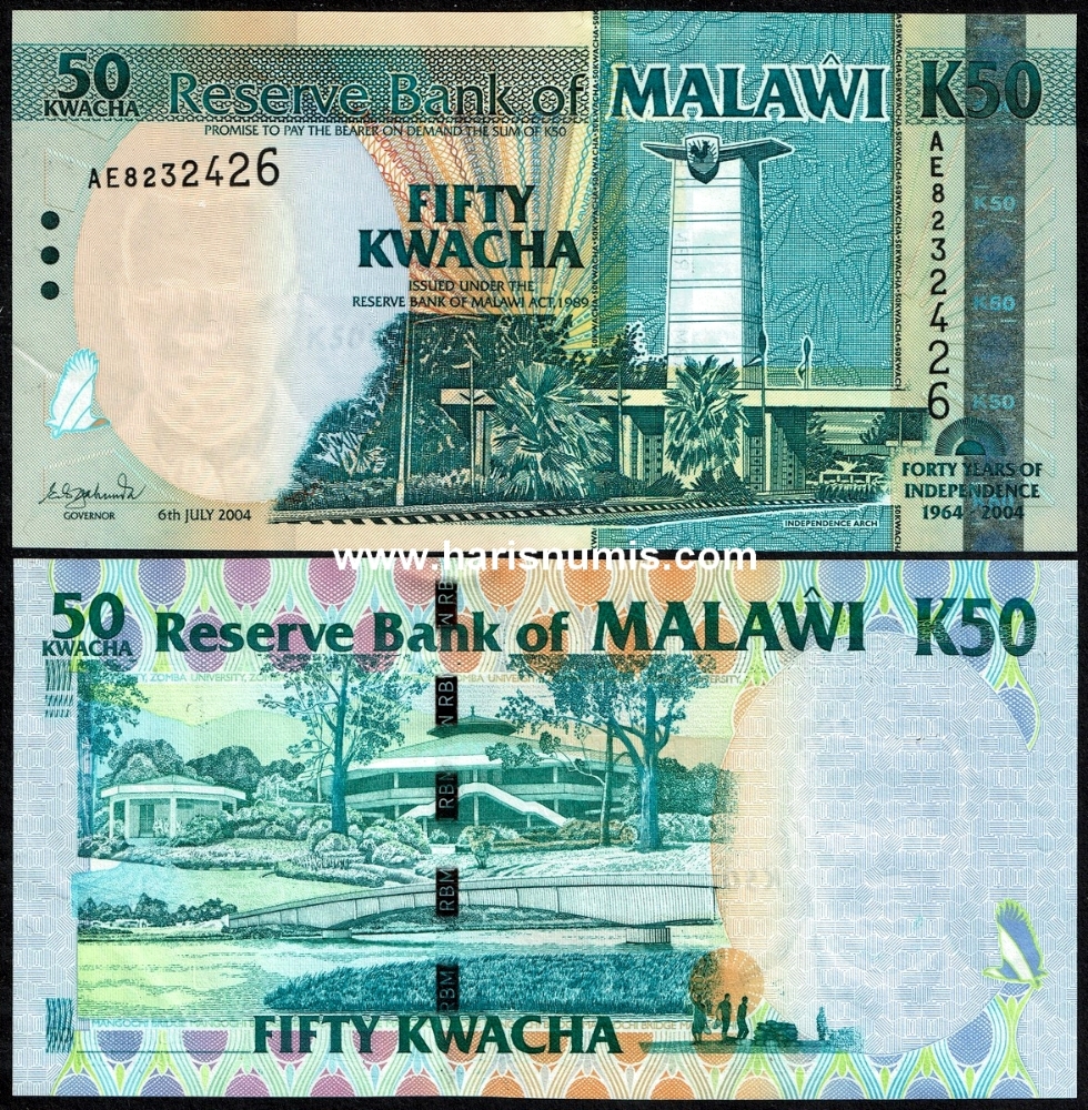Picture of MALAWI 50 Kwacha 2004 Comm. P49a UNC