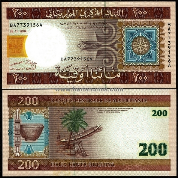 Picture of MAURITANIA 200 Ouguiya 2004 P 11a UNC