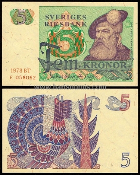 Picture of SWEDEN 5 Kronor 1978 P51d UNC
