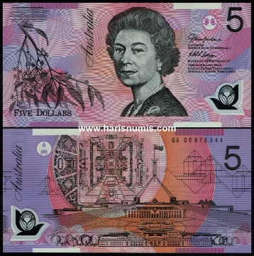 Picture of AUSTRALIA 5 Dollars 2006 P 57d UNC