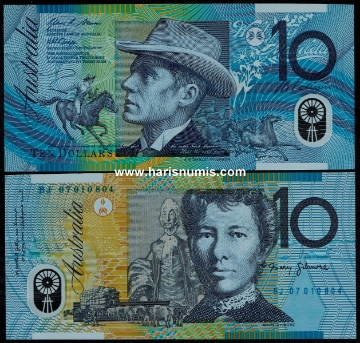 Picture of AUSTRALIA 10 Dollars 2007 P 58d UNC