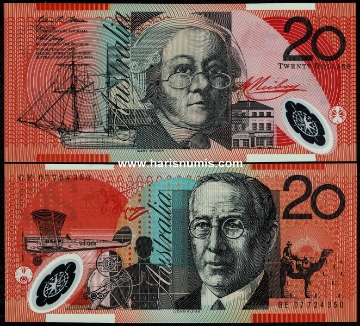 Picture of AUSTRALIA 20 Dollars 2007 P 59e UNC