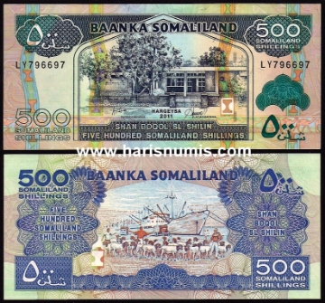 Picture of SOMALILAND 500 Shillings 2011 P6h UNC