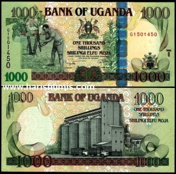 Picture of UGANDA 1000 Shillings 2009 P43d UNC