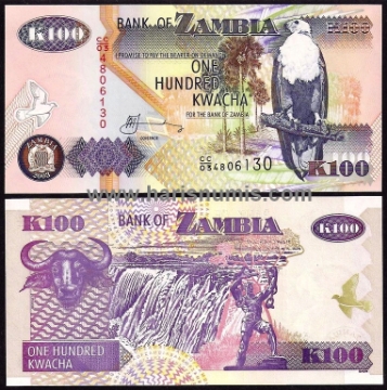 Picture of ZAMBIA 100 Kwacha 2003 P38d UNC